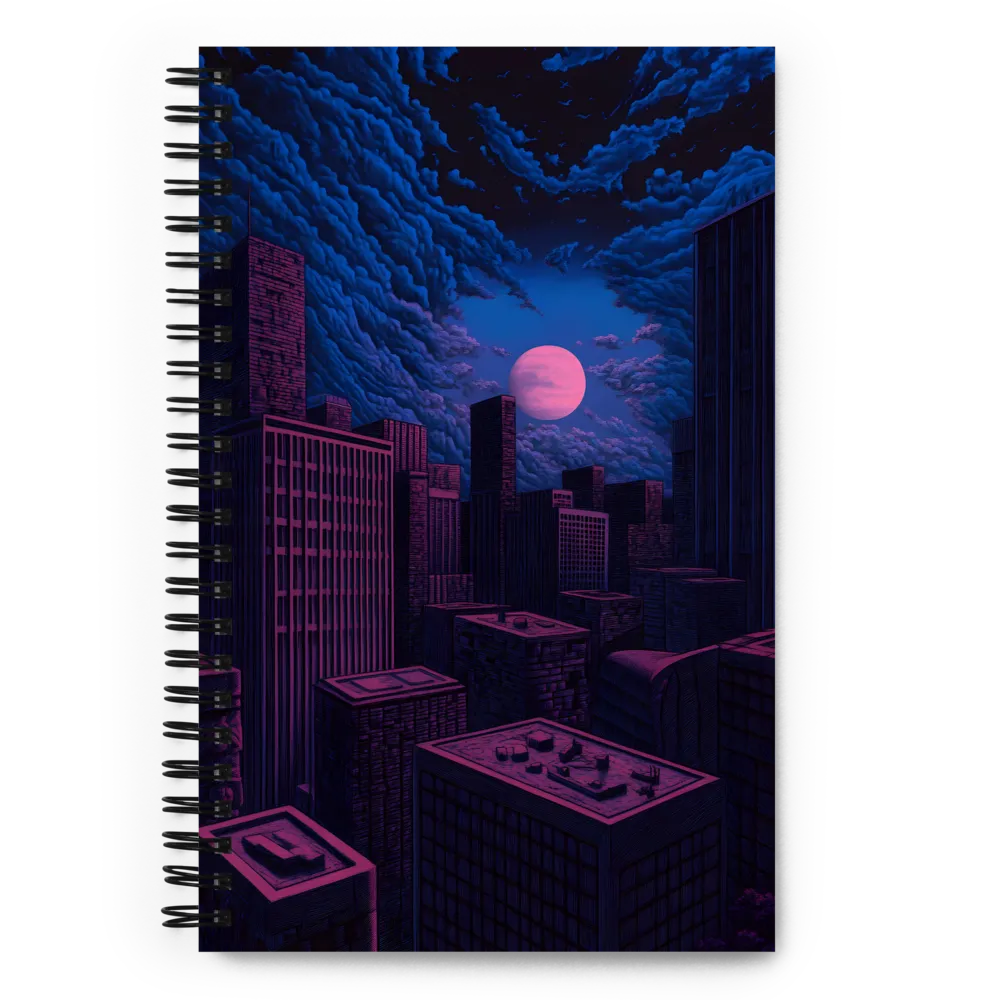 Moonlit Urban Dreams | Spiral Notebook