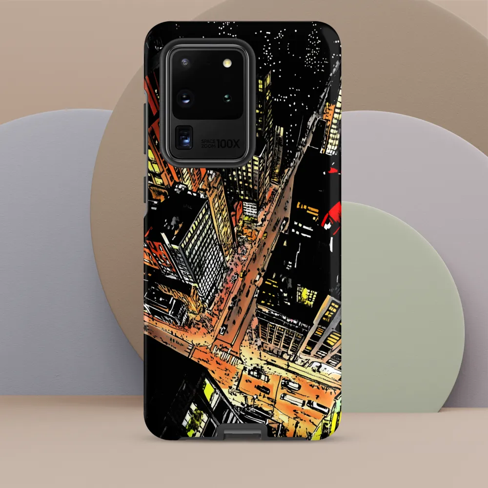 Urban Nightscape: A Bird's-eye View
