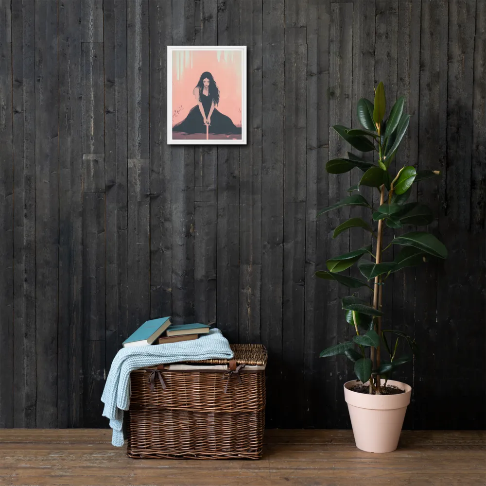 The Guardian of Solitude | Canvas with White Frame | 11″×14″