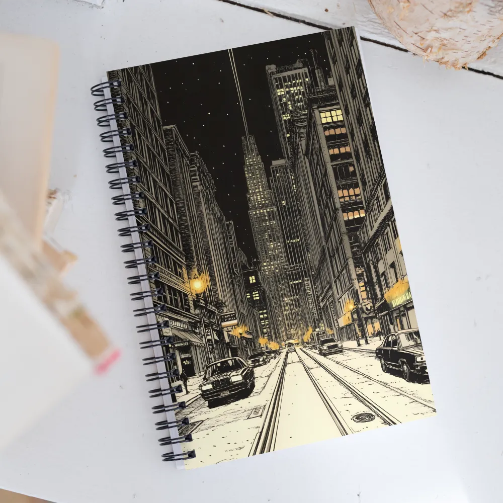 Whispers of the Night City | Spiral Notebook