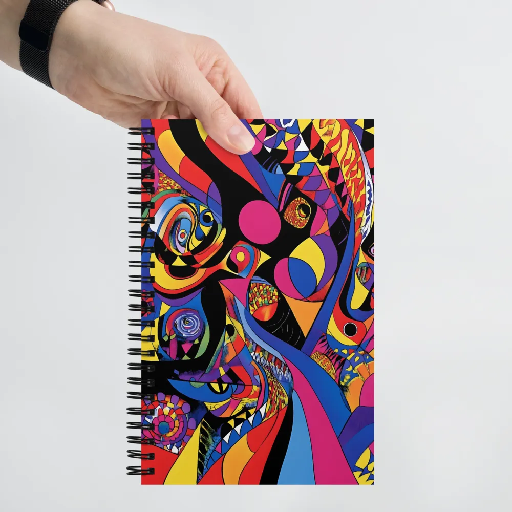 Vibrant Echoes of Geometry | Spiral Notebook