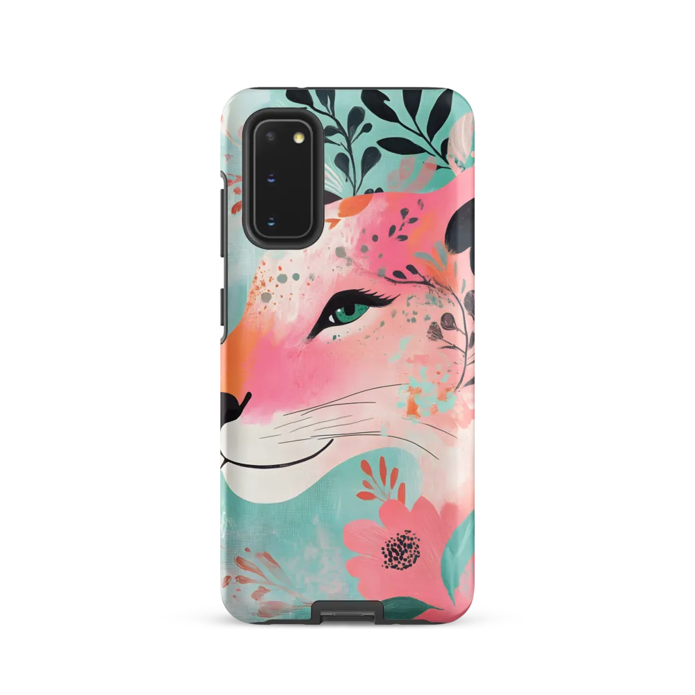Whimsical Majesty: A Floral Lion | Phone Case |  S20 | Tough Case | Matte