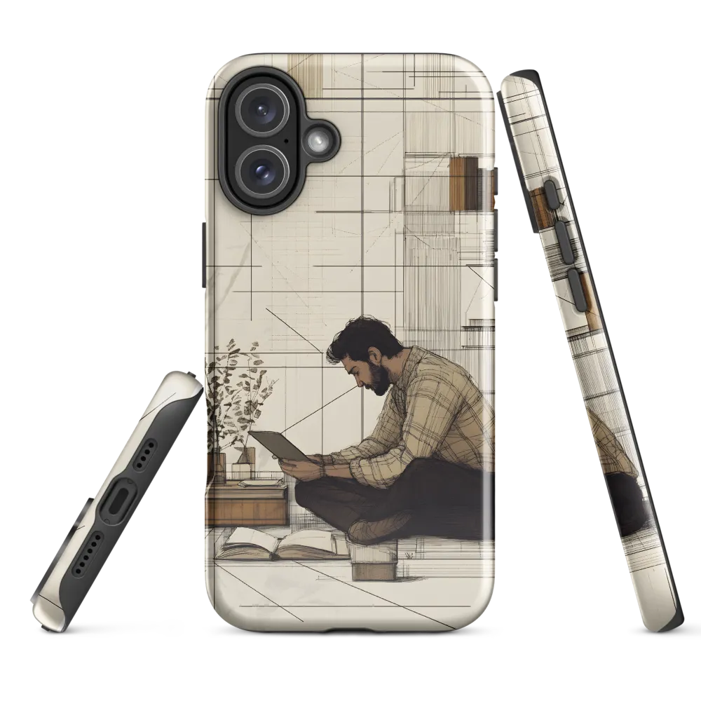 Quiet Reflections in Line | Phone Case |  16 Plus | Tough Case | Glossy
