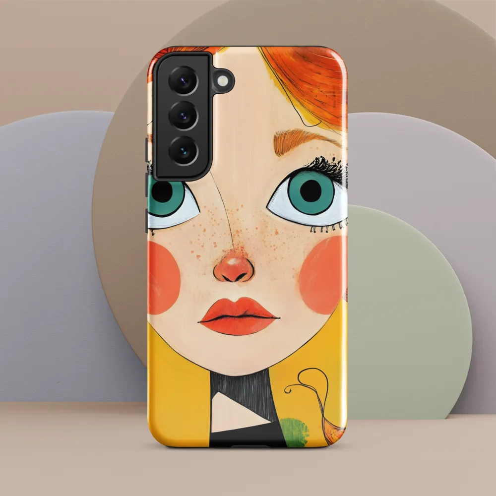 Whimsical Portrait of a Girl | Phone Case |  S22 Plus | Tough Case | Glossy