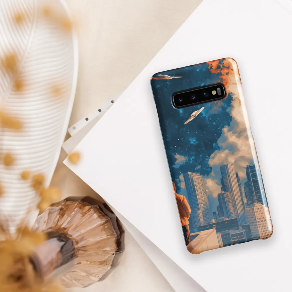 Cosmic Curiosity: A Glimpse into the Future | Phone Case |  S10 Plus | Snap Case | Glossy