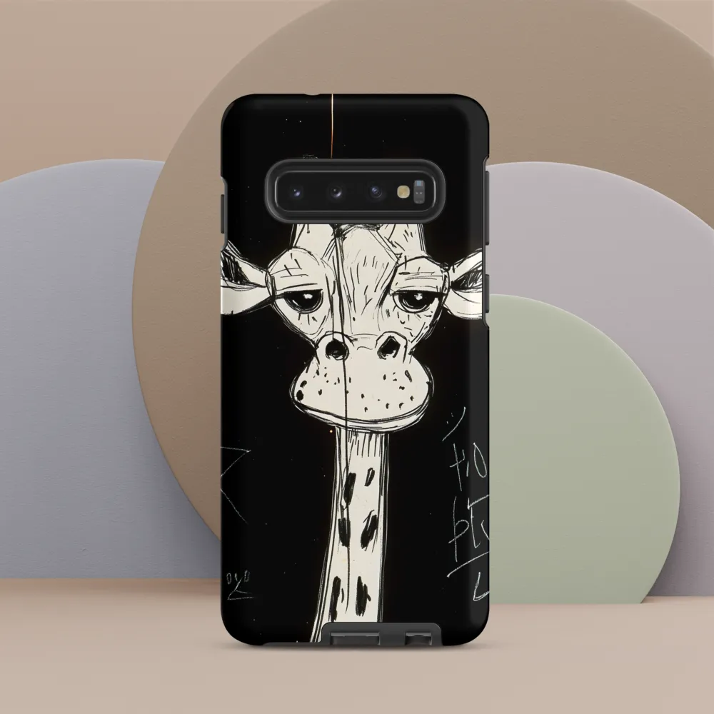 Whimsical Giraffe in Ink