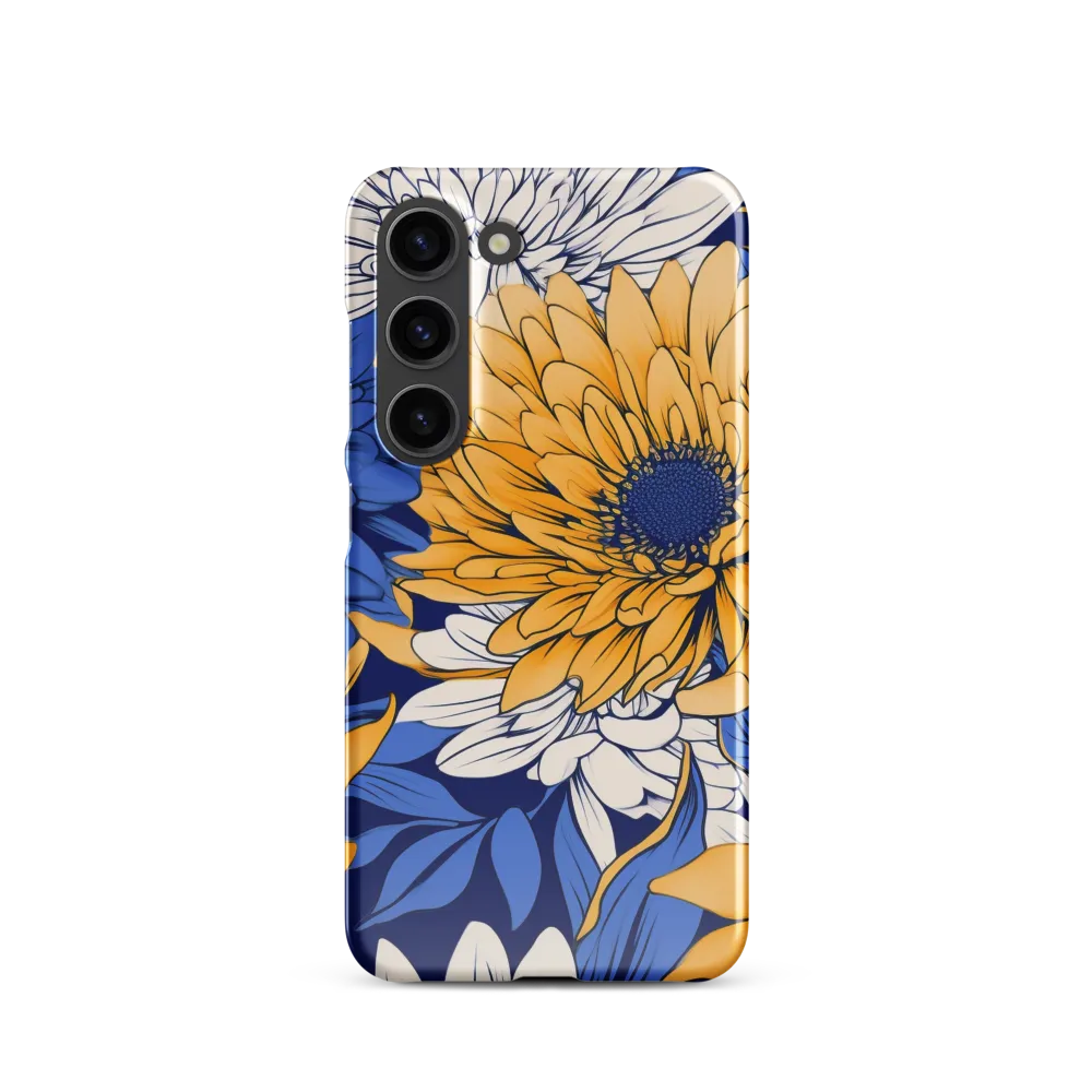 Floral Harmony in Blue and Yellow