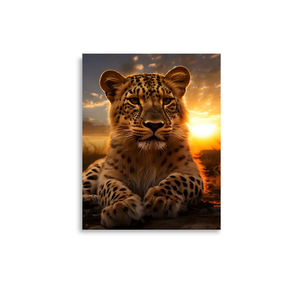 Regal Presence: The Leopard at Sunset