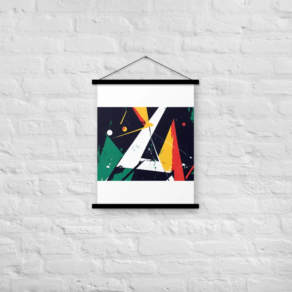 Dynamic Geometries | Poster With Black Wood Hanger | 18″×24″
