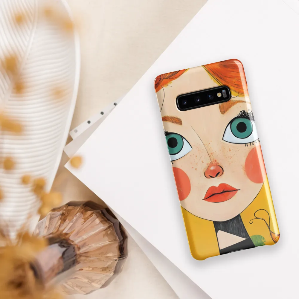 Whimsical Portrait of a Girl | Phone Case |  S10 Plus | Snap Case | Glossy