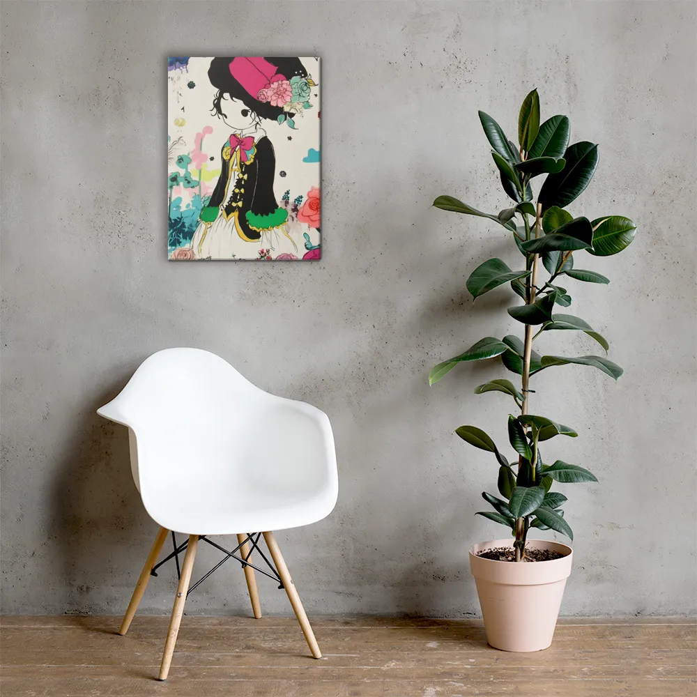Whimsical Garden Reverie | Canvas | 18″×24″