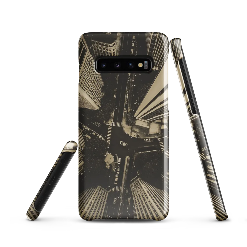 Urban Symphony: Aerial Perspective of City Life | Phone Case |  S10 | Snap Case | Glossy
