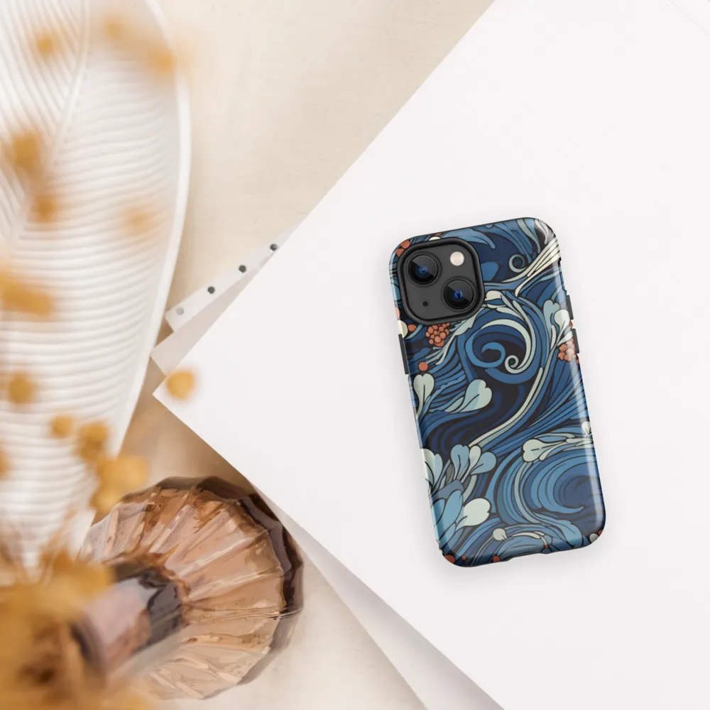 Nature's Elegance: An Oceanic Tapestry | Phone Case |  13 mini | Tough Case | Glossy