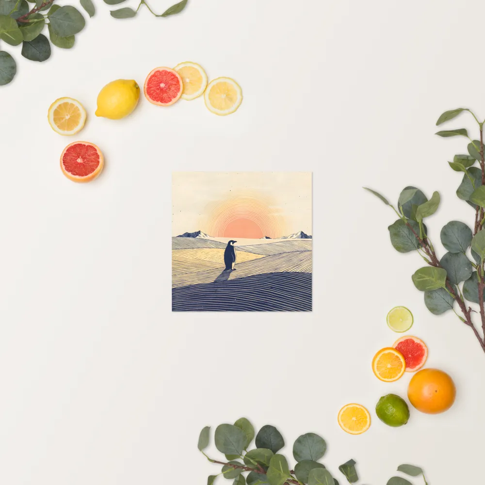 Penguin at Dusk 
 Poster | 10″x 10″