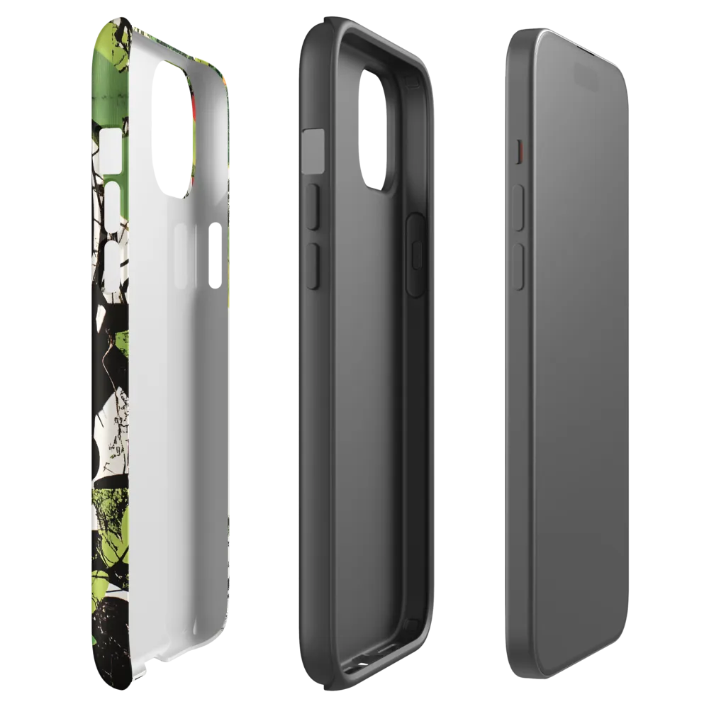Nature's Geometry: A Contemporary Collage | Phone Case |  15 Plus | Tough Case | Matte