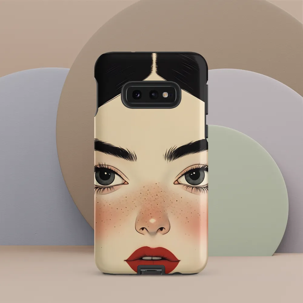 Serenity Captured: A Modern Portrait | Phone Case |  S10e | Tough Case | Matte