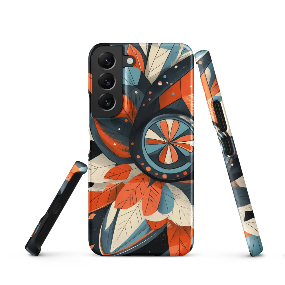Floral Symphony in Orange and Teal
