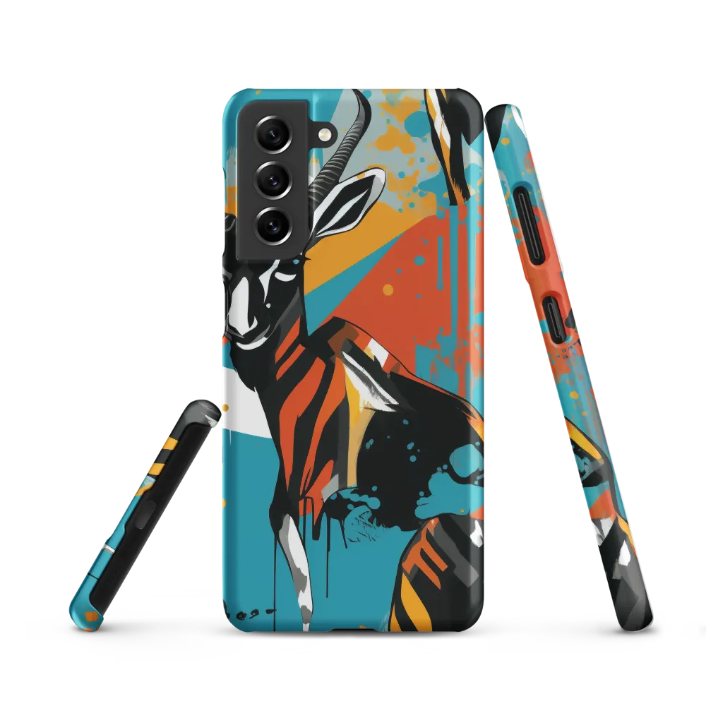 Dynamic Antelope in Vivid Abstract | Phone Case |  S21 | Snap Case | Matte
