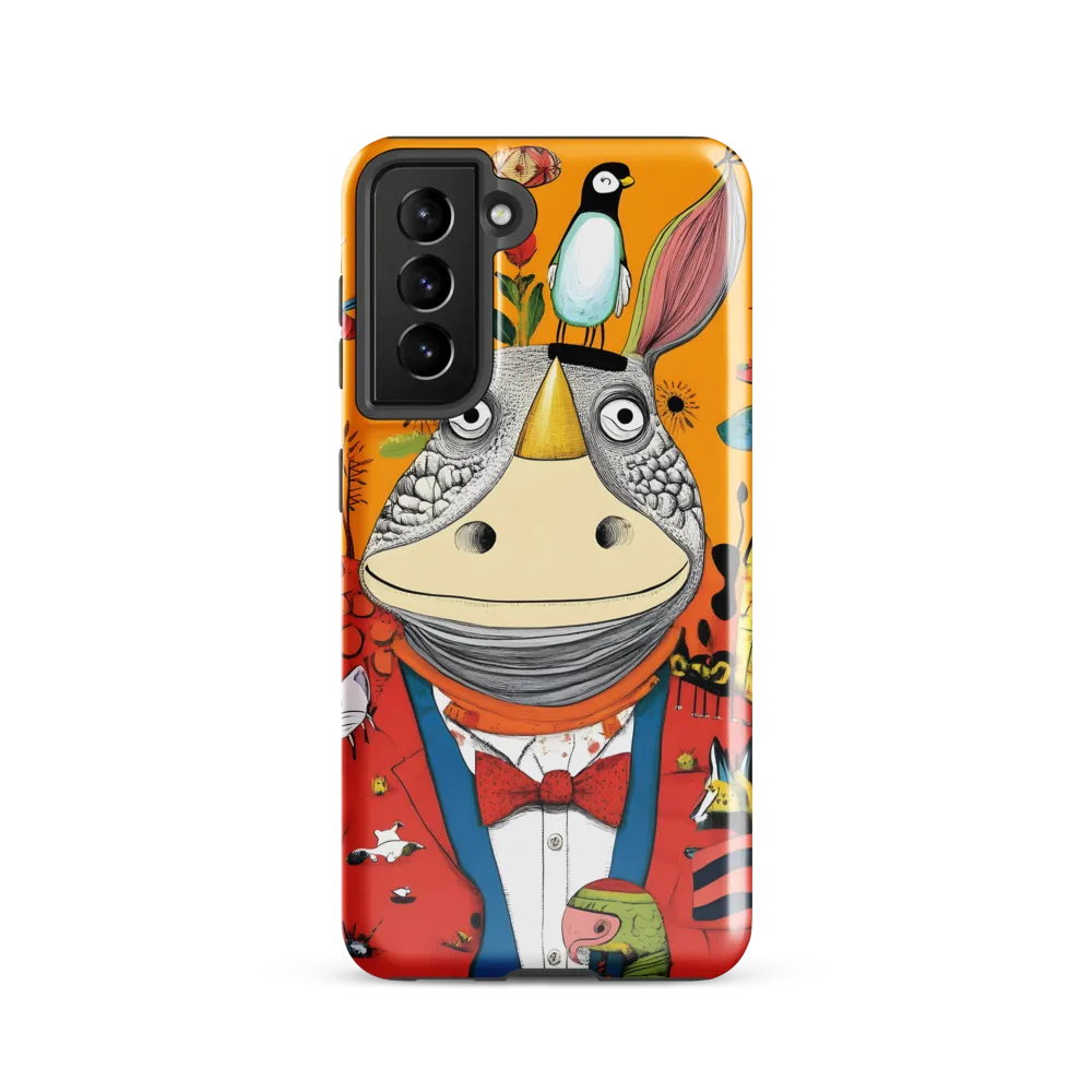 Whimsical Rhinoceros: A Playful Encounter