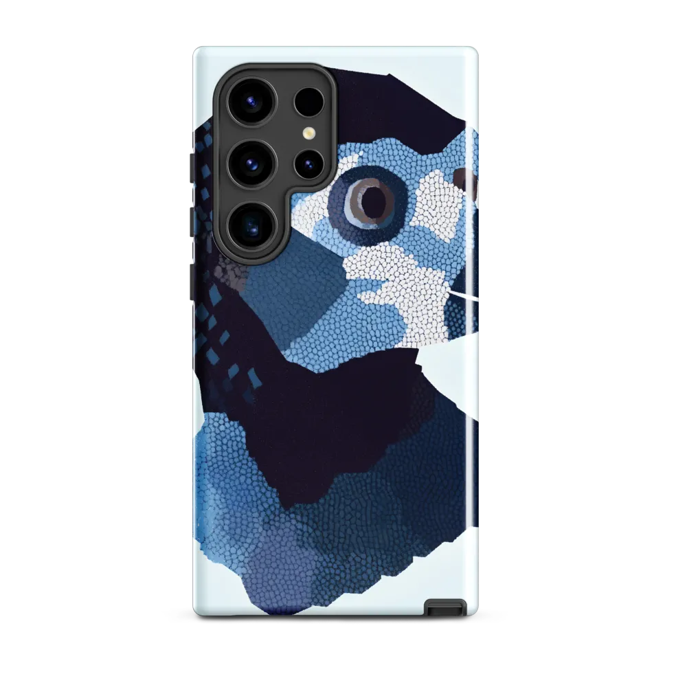 Abstract Avian Portrait in Blue