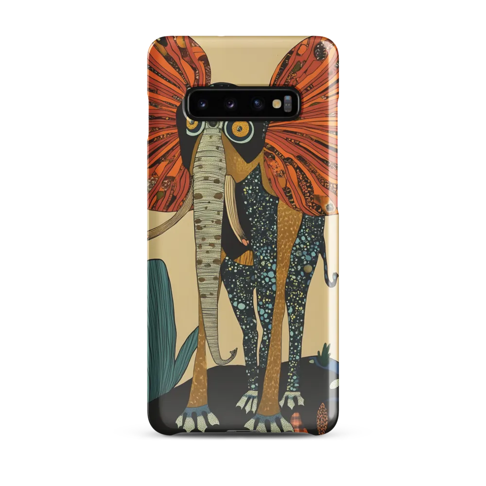 Whimsical Majesty: The Surreal Elephant | Phone Case |  S10 Plus | Snap Case | Glossy