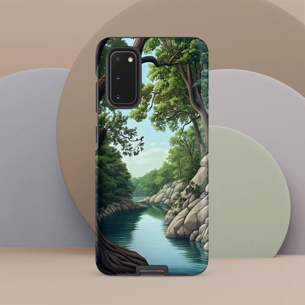 Tranquil Reflections: A Serene River Landscape