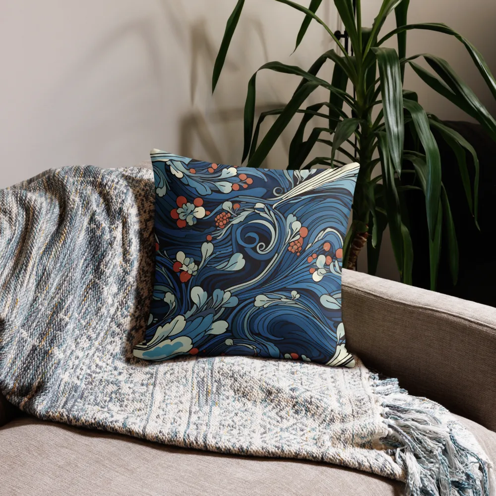 Nature's Elegance: An Oceanic Tapestry | Pillow | 18″×18″