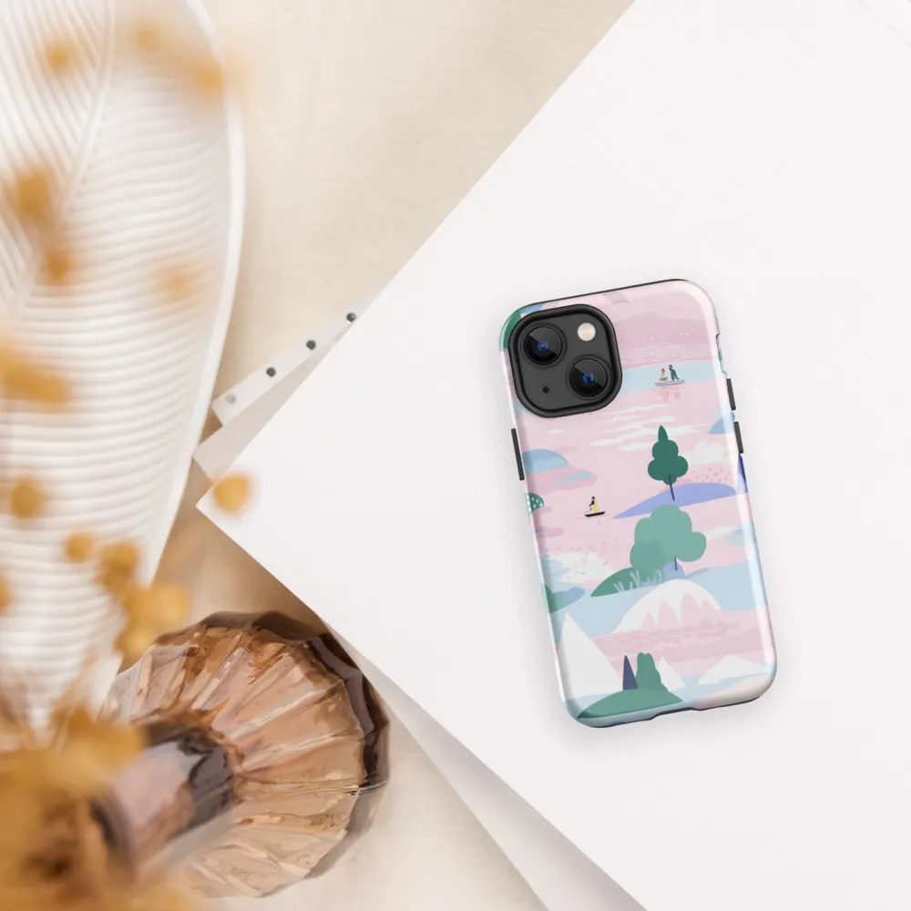 Whimsical Reflections: A Journey Through Landscapes | Phone Case |  13 mini | Tough Case | Glossy