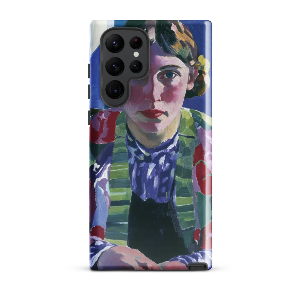 Vibrant Gaze: A Modernist Portrait