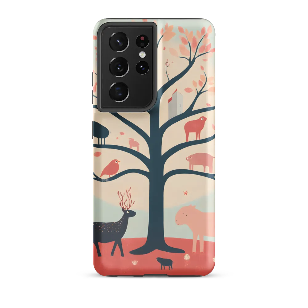 Whimsical Tree with Playful Creatures