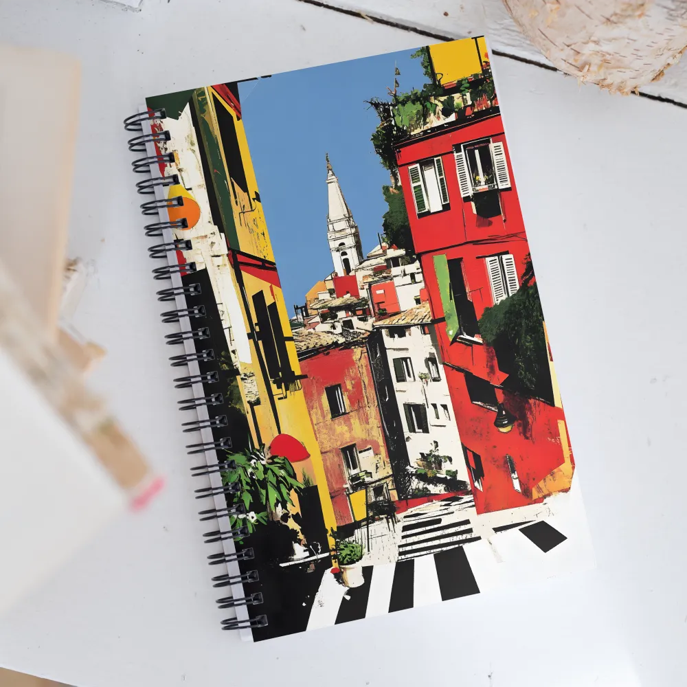 Colorful Streets of Urban Splendor | Spiral Notebook