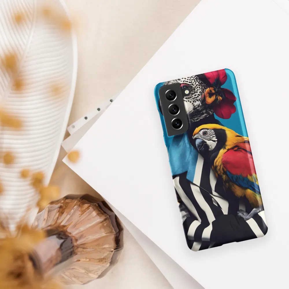 Vibrant Fusion of Flora and Fauna | Phone Case |  S21 | Snap Case | Matte