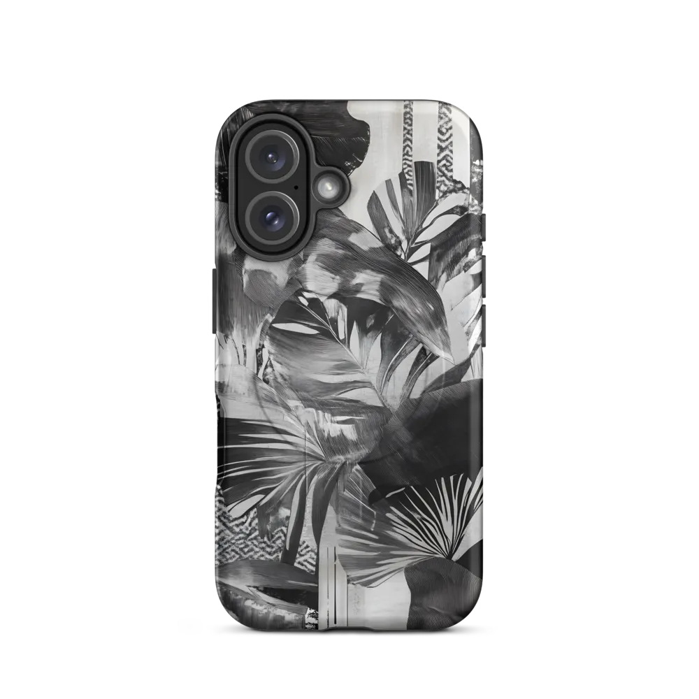 Monochrome Serenity in Tropical Foliage