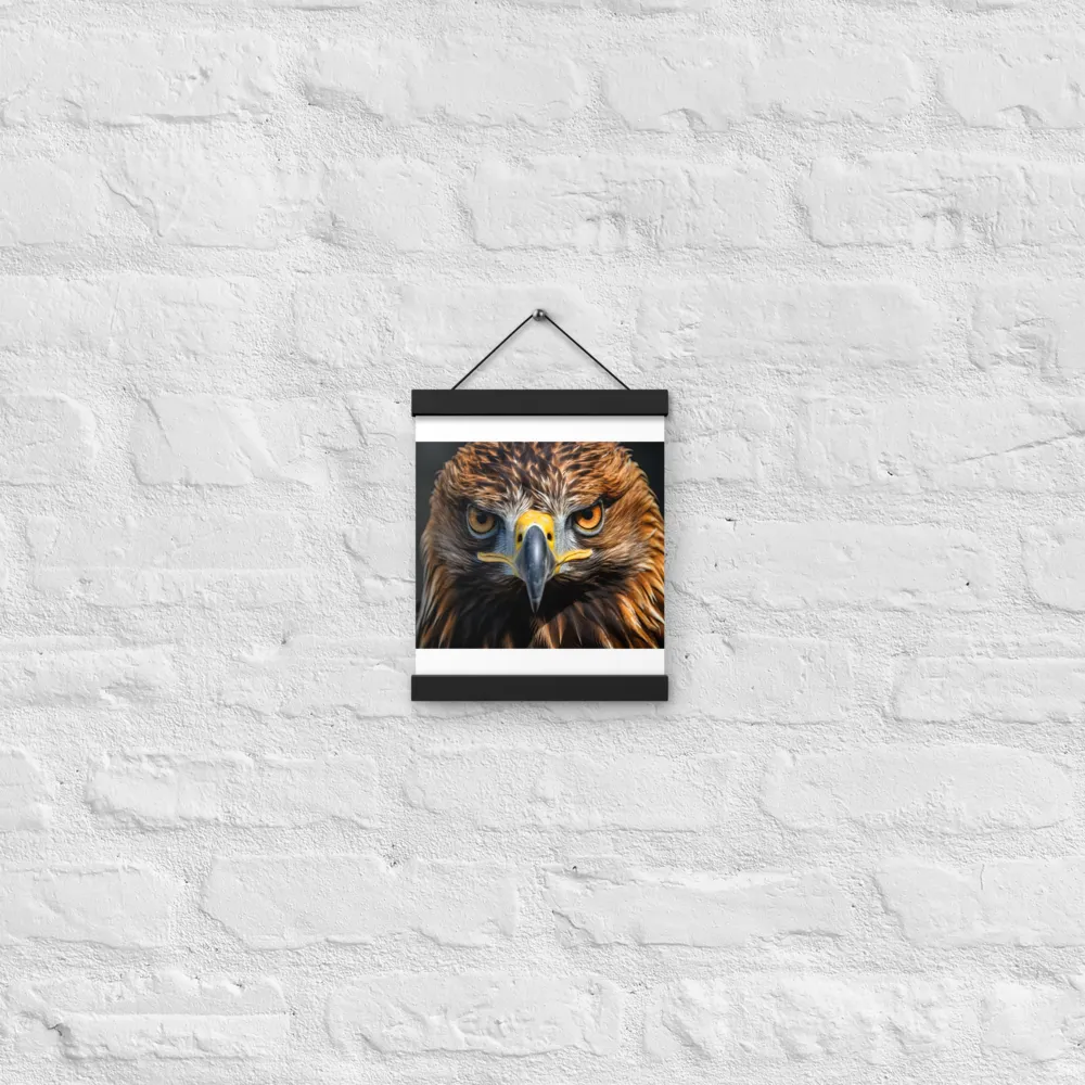 The Intensity of the Eagle | Poster With Black Wood Hanger | 8″×10″