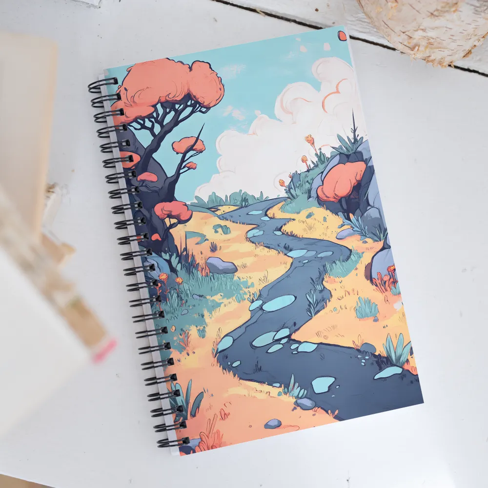 Whimsical Pathway through Enchanted Hills | Spiral Notebook