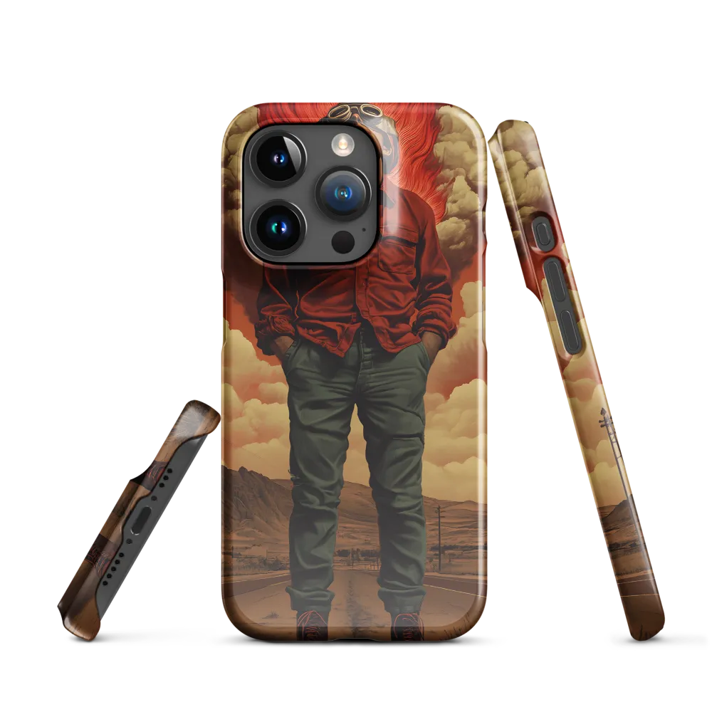 Defiant Spirit in a Surreal Landscape | Phone Case |  15 Pro | Snap Case | Glossy