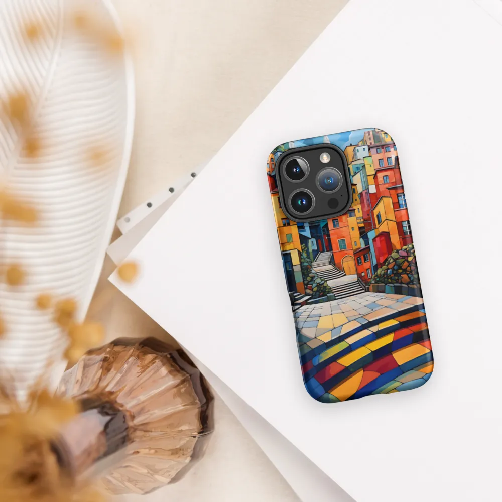 Vibrant Village: A Cubist Journey