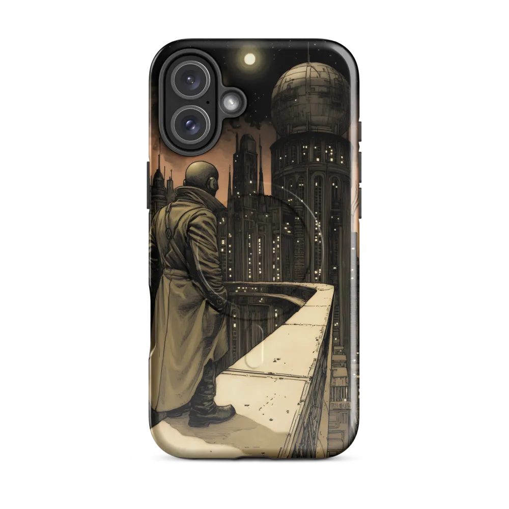A Contemplative Gaze Over the Futuristic Metropolis