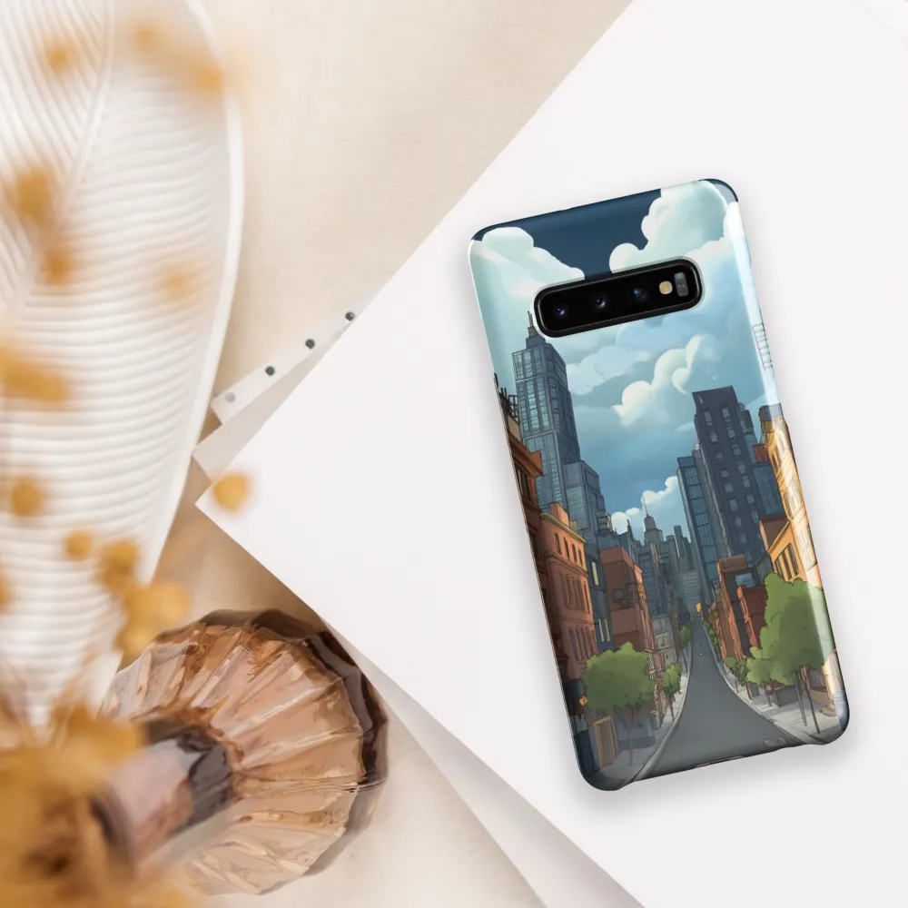 Urban Serenity: A Digital Cityscape | Phone Case |  S10 Plus | Snap Case | Glossy