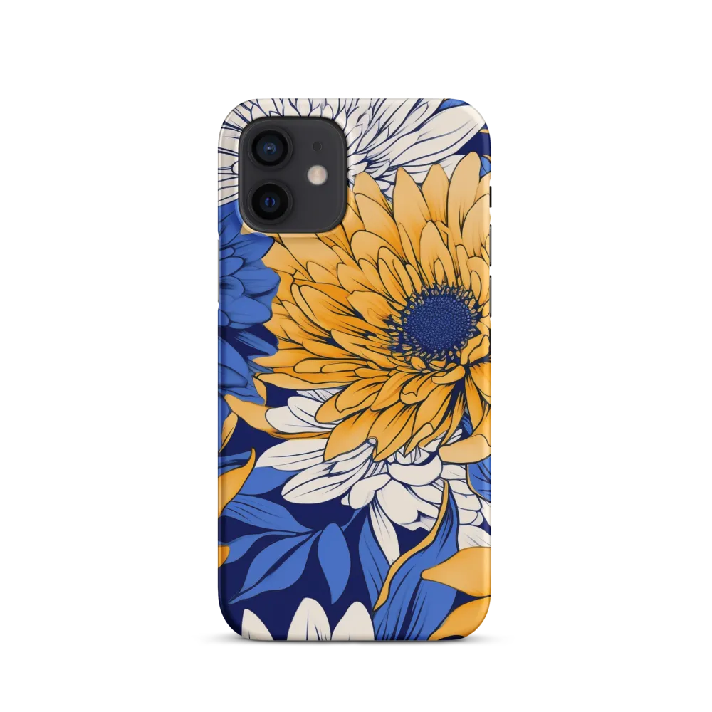 Floral Harmony in Blue and Yellow
