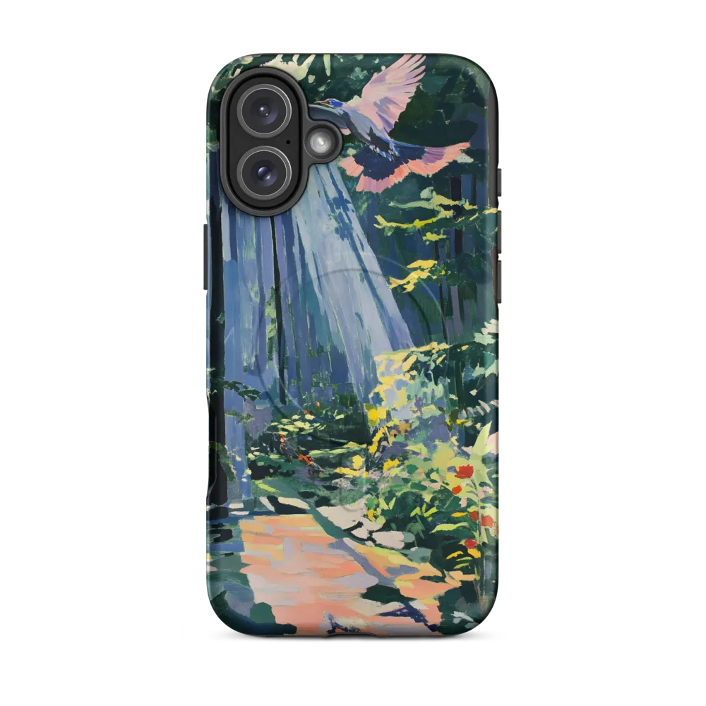 Flight of Light: A Serene Forest | Phone Case |  16 Plus | MagSafe® Tough Case | Matte