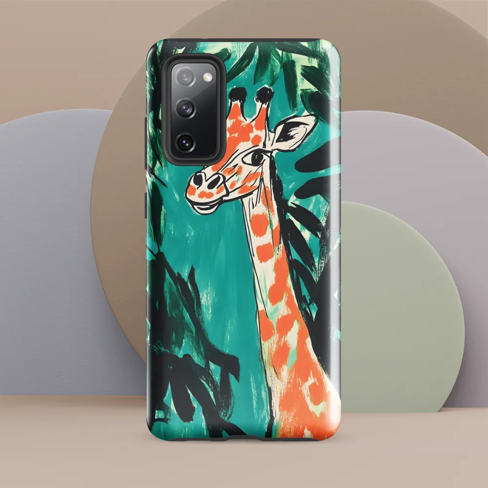 Curious Giraffe in Lush Greenery | Phone Case |  S20 FE | Tough Case | Glossy
