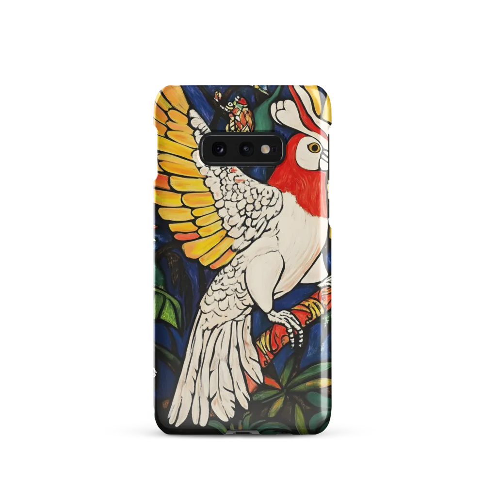 Cockatoo on a Patterned Branch