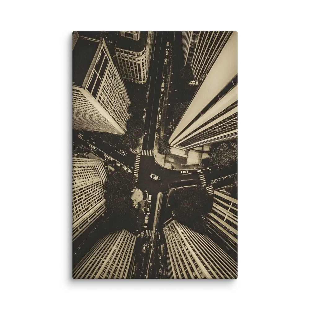 Urban Symphony: Aerial Perspective of City Life