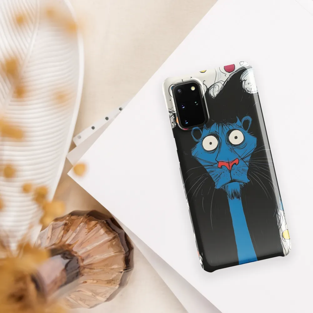 Whimsical Blue Lion