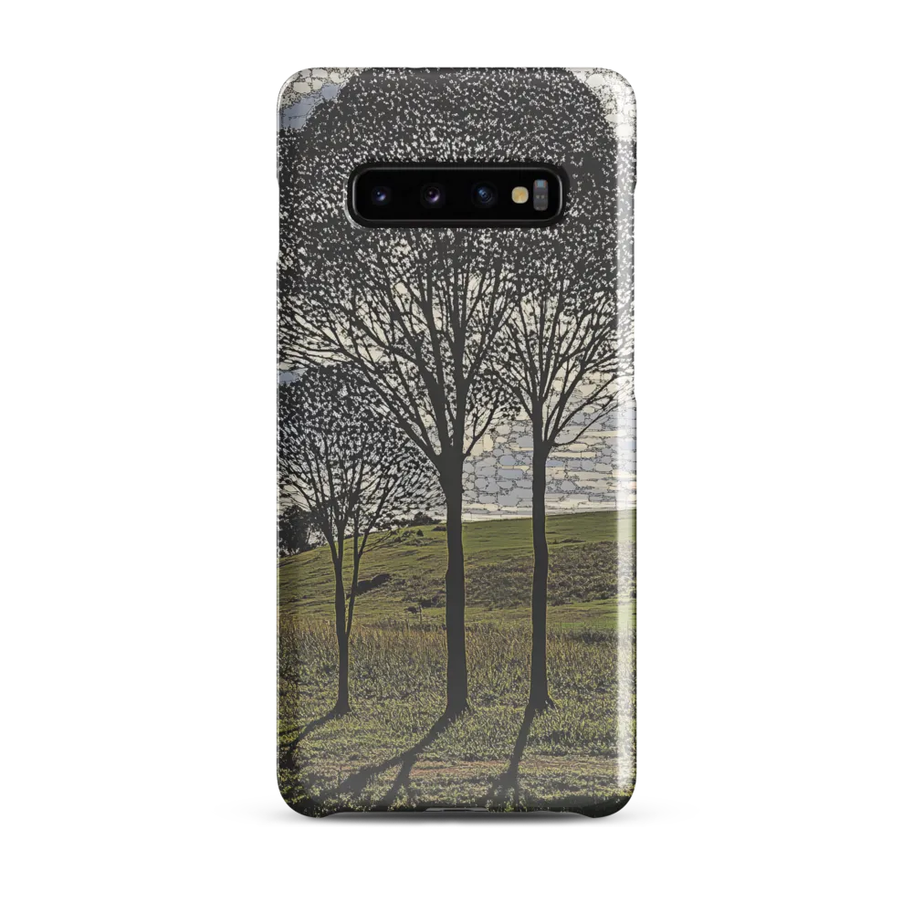 Tranquil Shadows: A Silhouette of Nature | Phone Case |  S10 Plus | Snap Case | Glossy