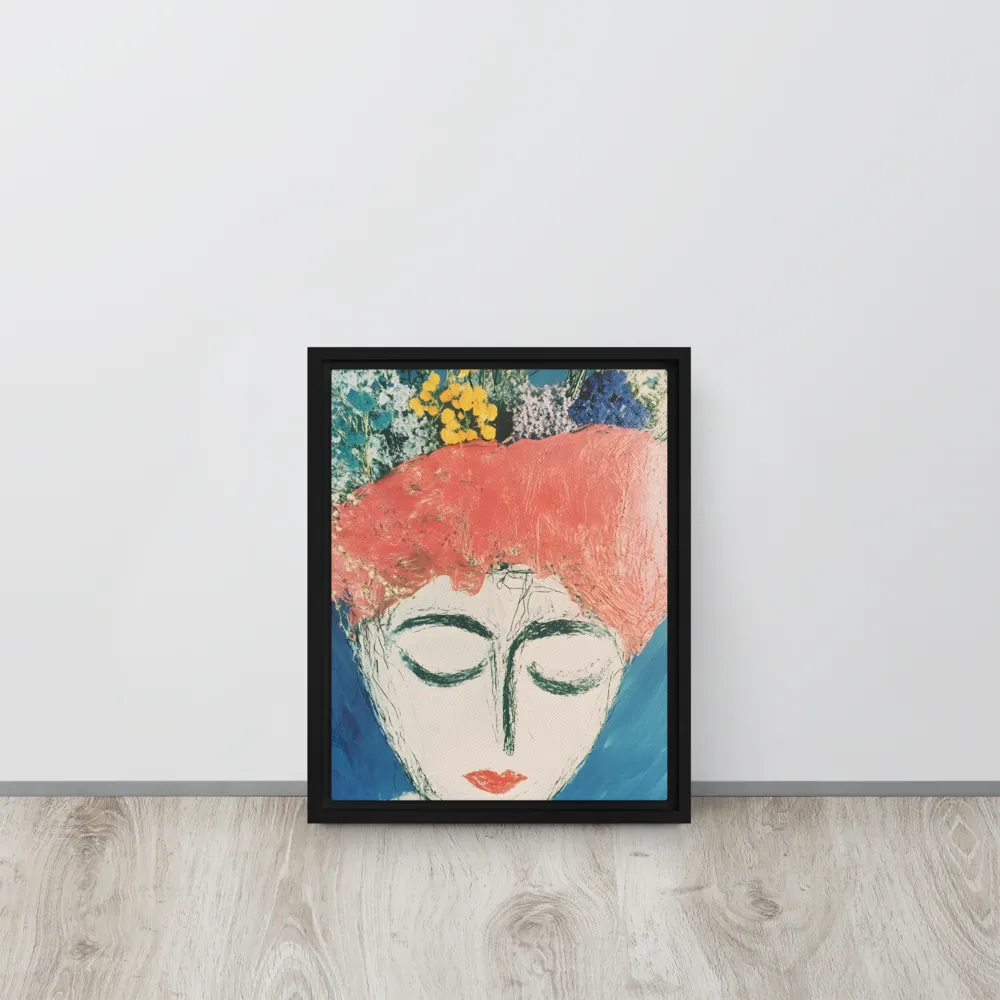 Serenity in Bloom | Canvas with Black Frame | 11″×14″