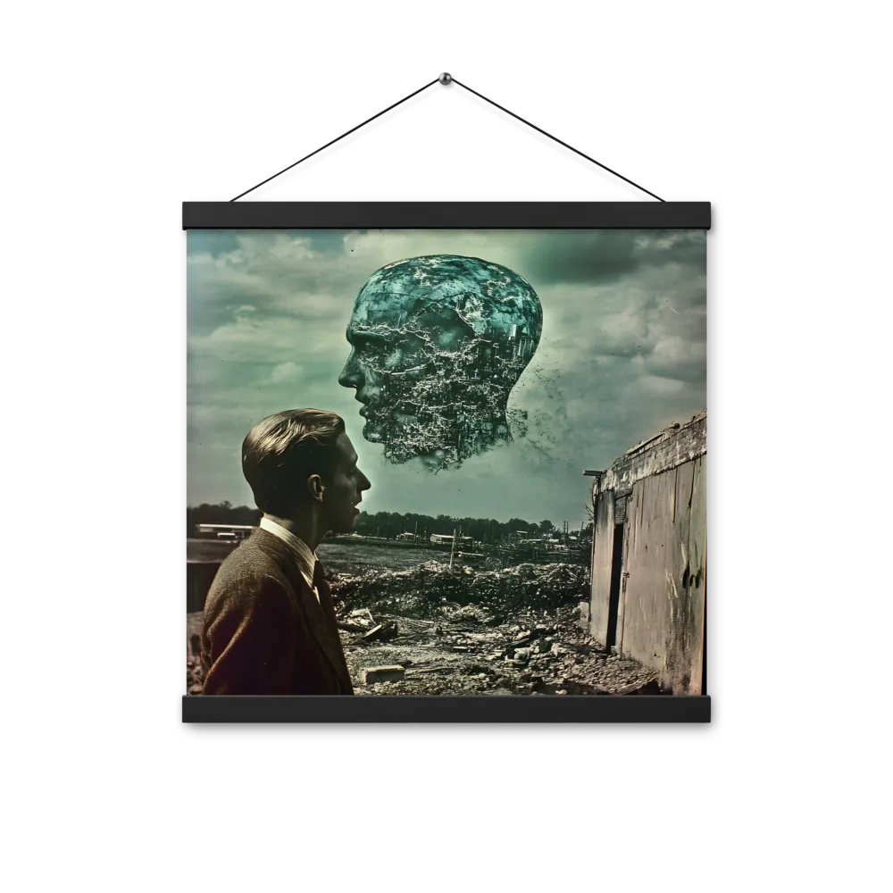 Ethereal Reflections: Identity in a Fragmented World | Poster With Black Wood Hanger | 16″×16″