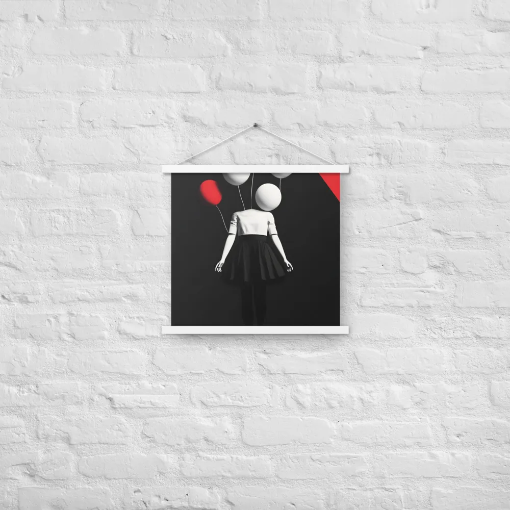 Suspended in Mystery | Poster With White Wood Hanger | 18″×18″