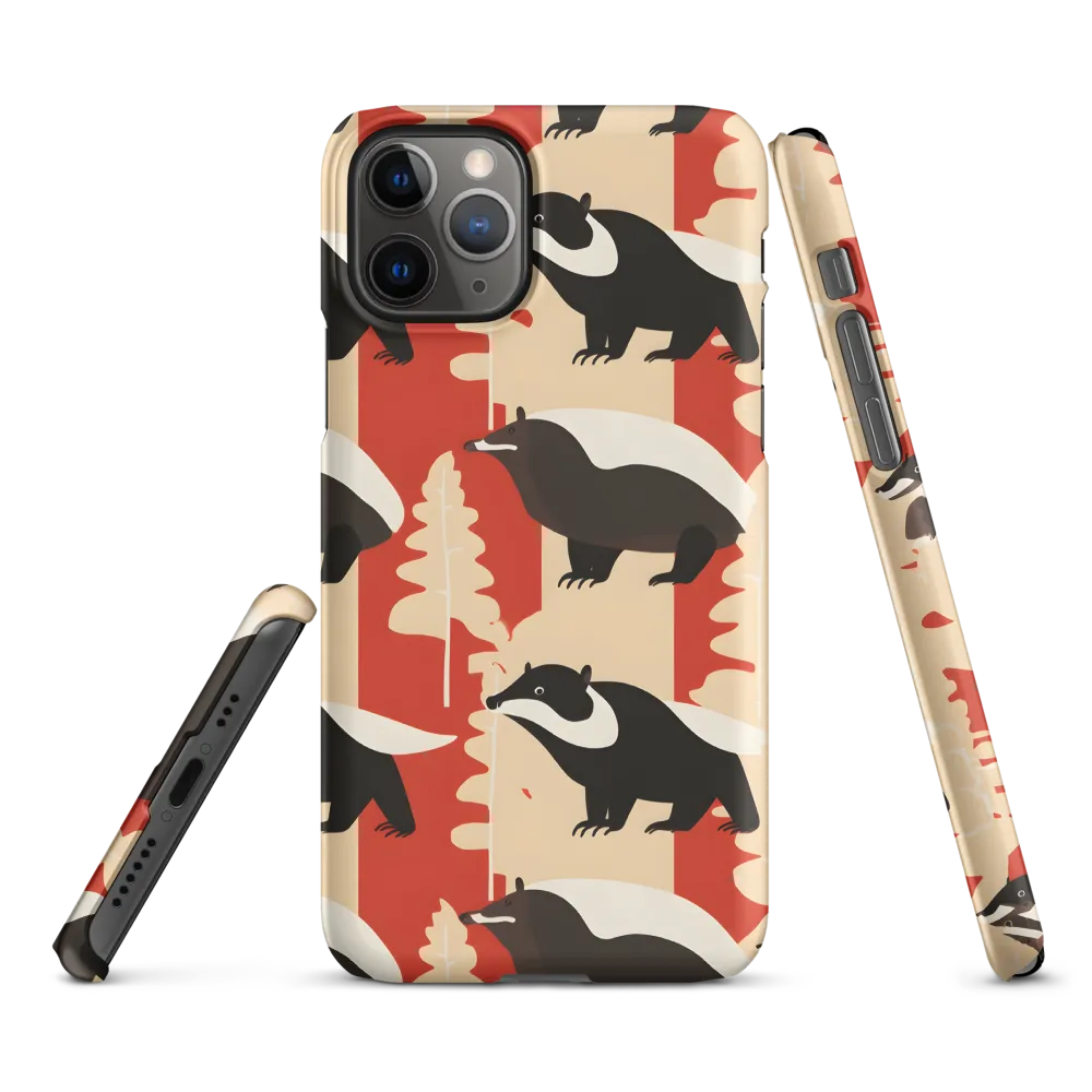 Wildlife Pattern: The Badger Tale | Phone Case |  11 Pro | Snap Case | Matte